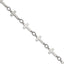 Chisel Stainless Steel Polished Sideways Cross Link 10 inch Anklet