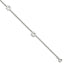 Chisel Stainless Steel Polished Flowers 9 inch Anklet Plus 1 inch Extension