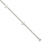 Chisel Cross Charms Anklet in Stainless Steel with Extender, 9 Inch - Sophia Jewelers