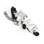 Stainless Steel Polished Peace with 1.75in ext Fabric Cord Bracelet