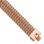 Stainless Steel Brushed Rose IP-plated Woven 7.5in Bracelet