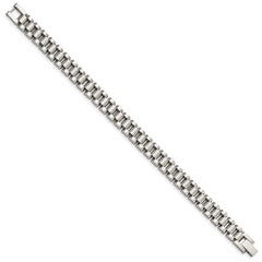 Chisel Stainless Steel Brushed and Polished 8.5 inch Link Bracelet