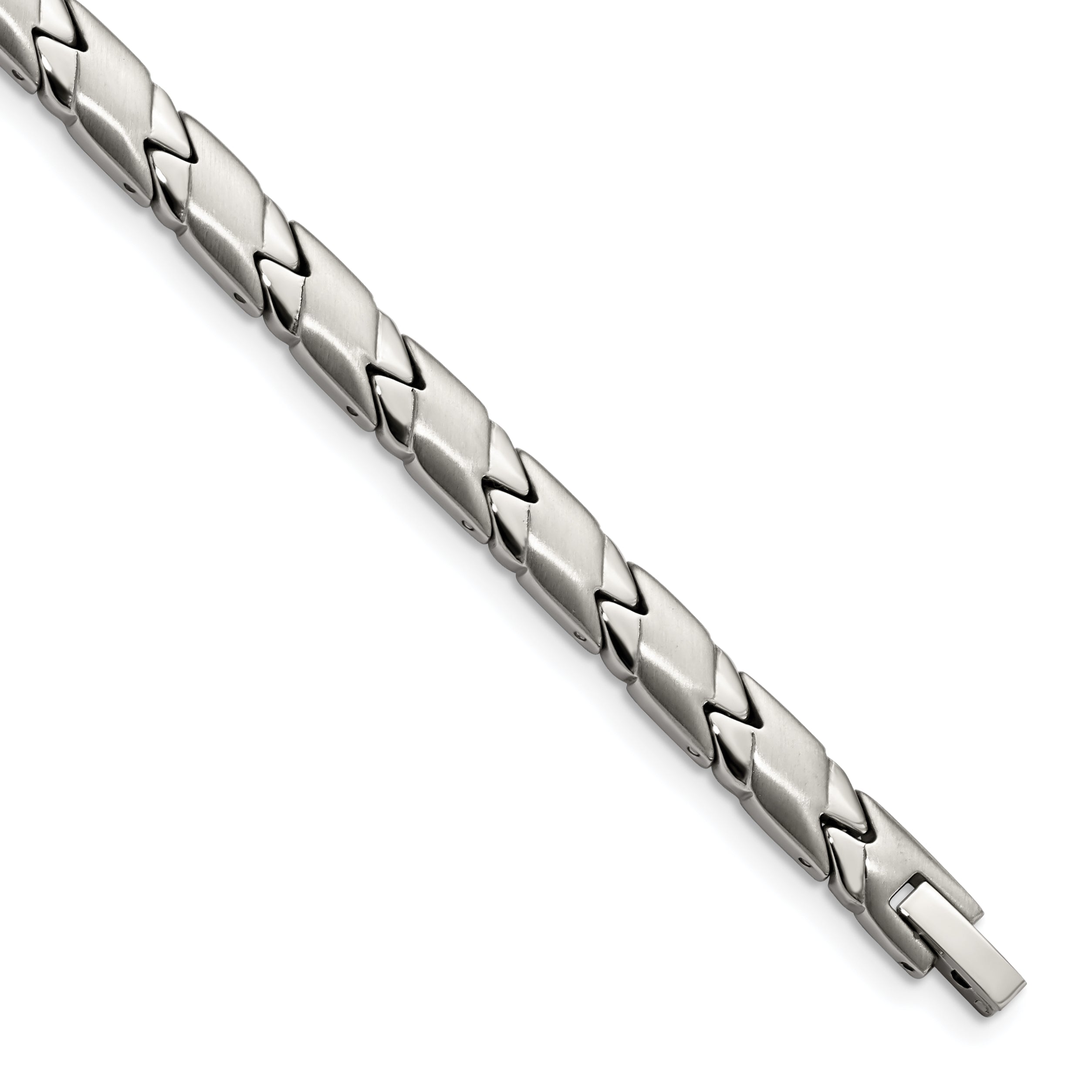 Chisel Stainless Steel Brushed and Polished 8.25 inch Bracelet