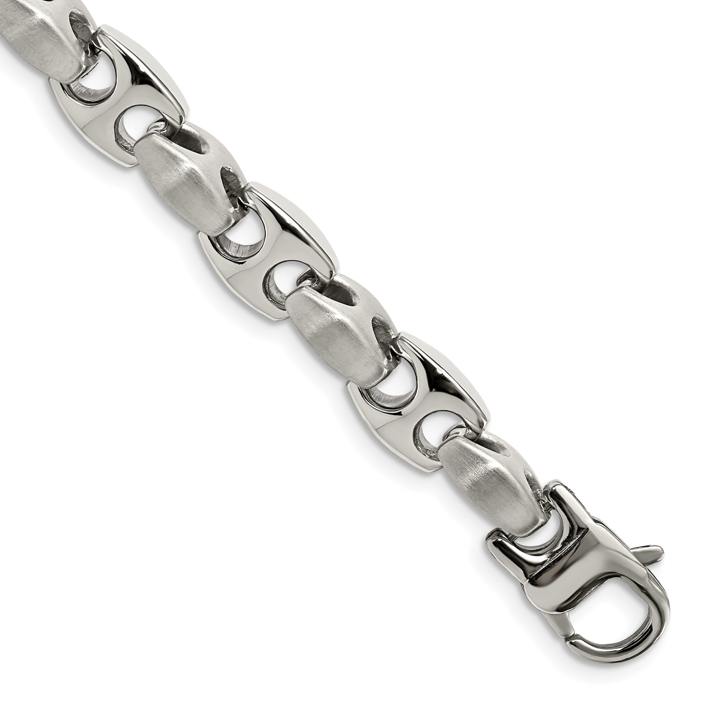 Chisel Stainless Steel Brushed and Polished 8.25 inch Bracelet