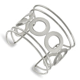 Stainless Steel Polished Circle Design 50mm Cuff Bangle