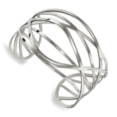 Chisel Stainless Steel Polished Cuff Bangle