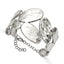 Stainless Steel Polished & Hammered w/1.5in ext. Bangle Bracelet
