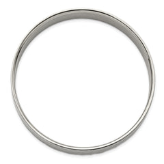 Stainless Steel Brushed and Polished Hammered Bangle