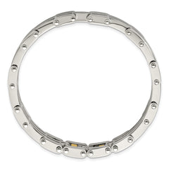 Chisel Stainless Steel Polished 7.75 inch Link Bracelet