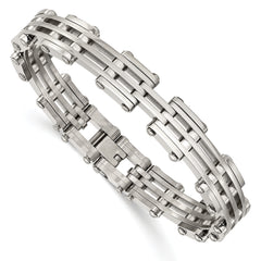 Chisel Stainless Steel Polished 7.75 inch Link Bracelet
