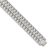 Chisel Stainless Steel Brushed and Polished 8.25 inch Heavy Link Bracelet