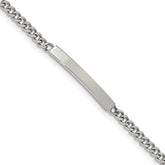 Chisel Stainless Steel Polished Flat Curb Chain 8.5 inch ID Bracelet