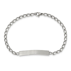 Chisel Stainless Steel Polished Curb Chain 8.5 inch ID Bracelet
