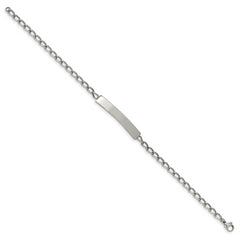 Chisel Stainless Steel Polished Curb Chain 8.5 inch ID Bracelet
