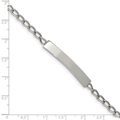 Chisel Stainless Steel Polished Curb Chain 8.5 inch ID Bracelet