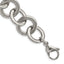 Chisel Stainless Steel Polished 7.5 inch Circle Link Bracelet with 1 inch Extension