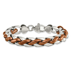 Chisel Stainless Steel Polished Brown IP-plated 8.25 inch Bracelet