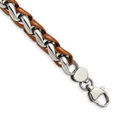 Chisel Stainless Steel Polished Brown IP-plated 8.25 inch Bracelet