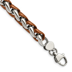 Chisel Stainless Steel Polished Brown IP-plated 8.25 inch Bracelet