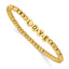 Chisel Stainless Steel Antiqued and Polished Yellow IP-plated LOVE 4mm Beaded Stretch Bracelet