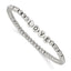 Chisel Stainless Steel Antiqued and Polished LOVE 4mm Beaded Stretch Bracelet