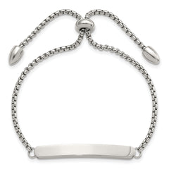 Chisel Stainless Steel Polished Adjustable ID Bracelet - Up to 8.25