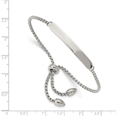 Chisel Stainless Steel Polished Adjustable ID Bracelet - Up to 8.25