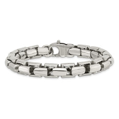 Chisel Stainless Steel Polished 8.5 inch Square Link Bracelet
