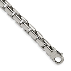 Chisel Stainless Steel Polished 8.5 inch Square Link Bracelet