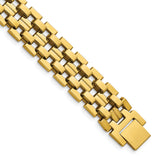 Chisel Stainless Steel Polished Yellow IP-plated 8.25 inch Link Bracelet