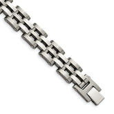 Chisel Stainless Steel Brushed and Polished 8.75 inch Link Bracelet