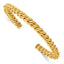 Chisel Stainless Steel Polished Yellow IP-plated Twisted 6mm Cuff Bangle