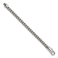 Chisel Stainless Steel Antiqued and Polished 8.5 inch Franco Link Bracelet