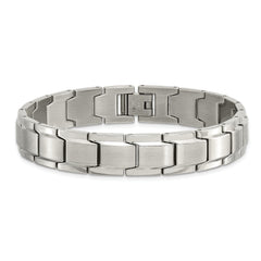 Chisel Stainless Steel Brushed and Polished 8.25 inch Link Bracelet