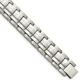 Chisel Stainless Steel Brushed and Polished 8.5 inch Link Bracelet