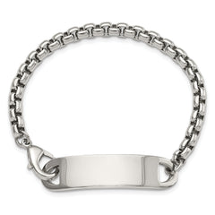 Chisel Stainless Steel Polished Box Chain 8.75 inch ID Bracelet