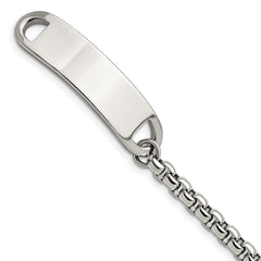 Chisel Stainless Steel Polished Box Chain 8.75 inch ID Bracelet