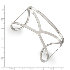 Chisel Stainless Steel Polished Cuff Bangle