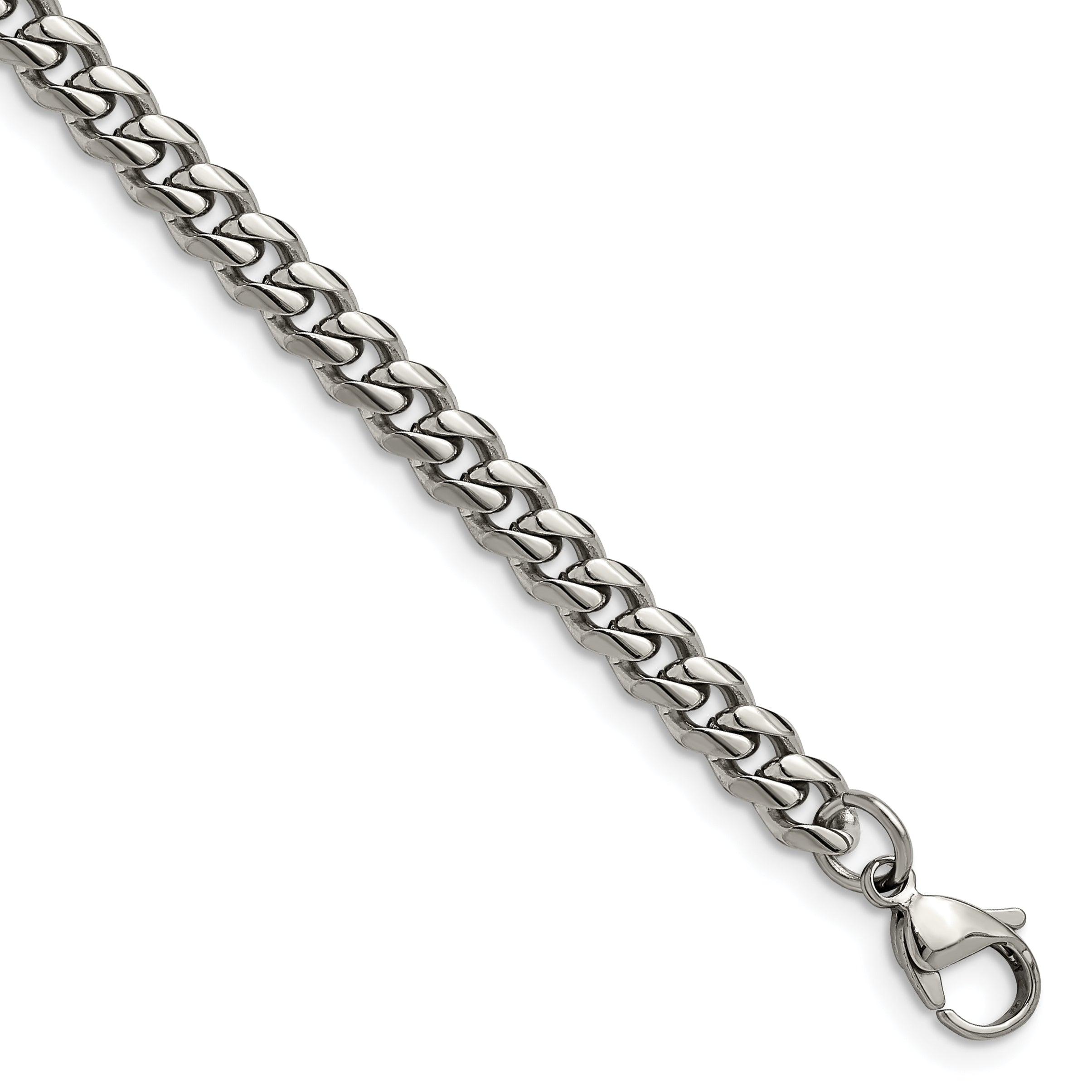 Chisel Stainless Steel Polished 6mm 8.25 inch Curb Bracelet