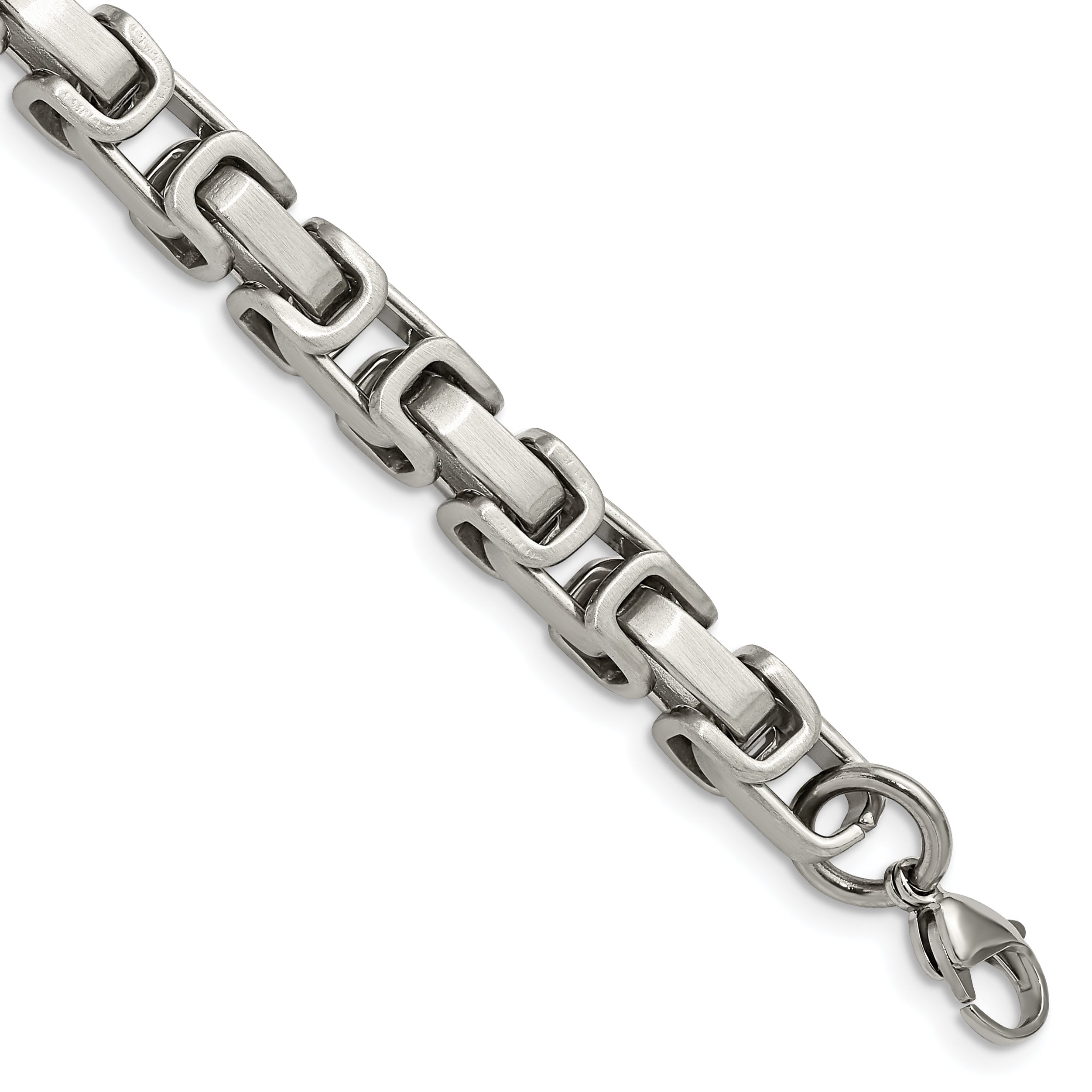 Chisel Stainless Steel Brushed and Polished 8.5 inch Bracelet