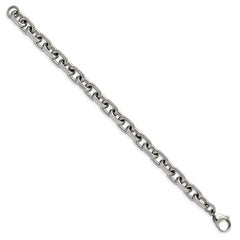 Chisel Stainless Steel Polished 8.5mm 8.75 inch Cable Bracelet