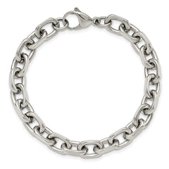 Chisel Stainless Steel Polished 8.5mm 8.75 inch Cable Bracelet