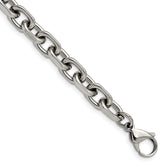 Chisel Stainless Steel Polished 8.5mm 8.75 inch Cable Bracelet