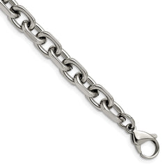 Chisel Stainless Steel Polished 8.5mm 8.75 inch Cable Bracelet
