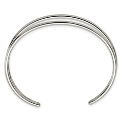 Chisel Stainless Steel Polished Cuff Bangle