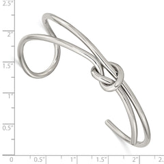 Chisel Stainless Steel Polished Knot Cuff Bangle