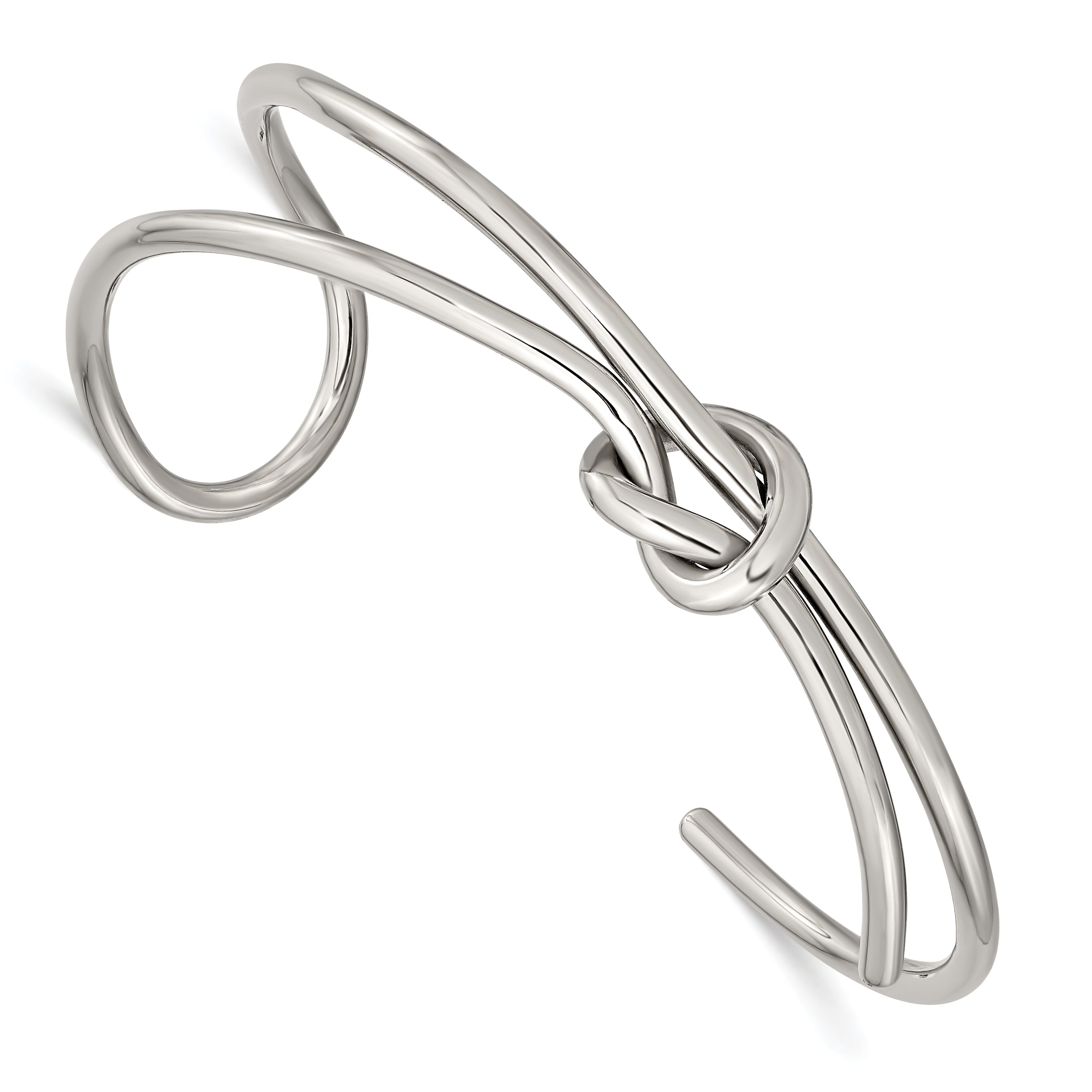 Chisel Stainless Steel Polished Knot Cuff Bangle