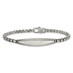 Chisel Stainless Steel Antiqued White Bronze Plated Scratch Finish 8.5 inch ID Bracelet