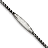 Chisel Stainless Steel Antiqued White Bronze Plated Scratch Finish 8.5 inch ID Bracelet