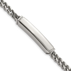 Stainless Steel Polished Heavy Wheat 8.25in ID Bracelet